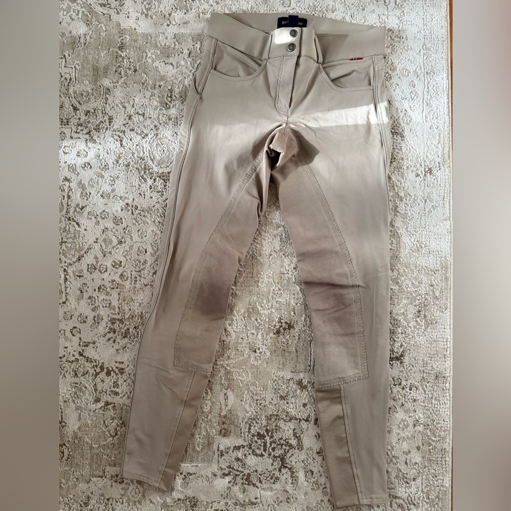 B//Vertigo Beige Knee Patch Breeches - Size 24